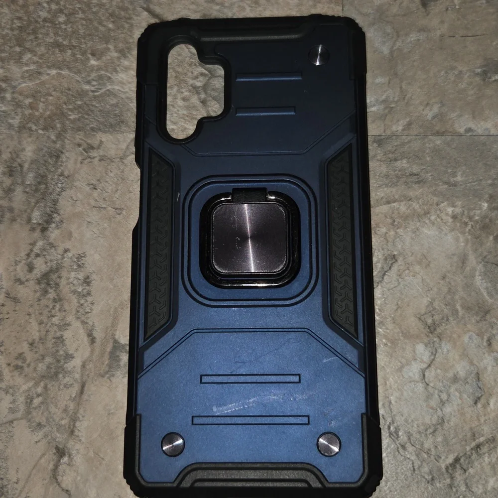 Blue Phone Case with Kick Stand, For Galaxy A71 No Screen Protector